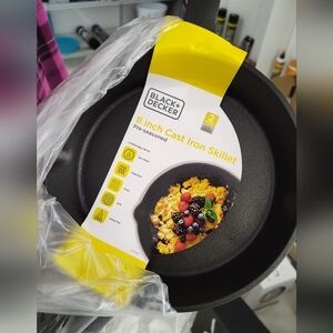 Black & Decker Yellow and Black Cast Iron Skillet